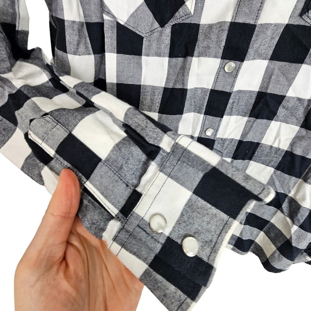 UNTUCKit Womens Holden Buffalo Check Flannel Western Shirt Sz 14 Cowgirl Country - Picture 4 of 9